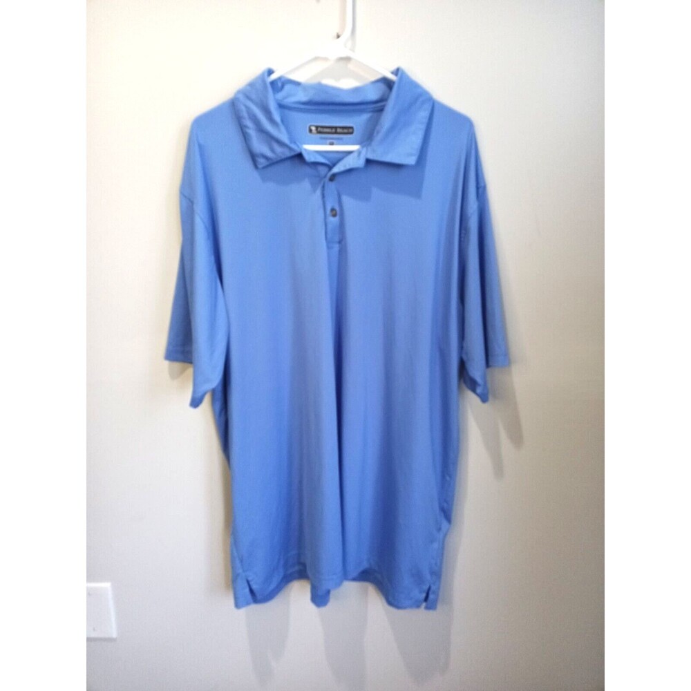 Pebble Beach Performance Golf Shirt Men’s Size XXL SKY BLUE Short Sleeve